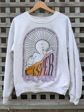 Casper The Friendly Ghost Crewneck Sweatshirt Youth Large (can fit Adult Small)